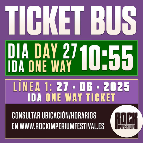 Bus Línea 1: 27 Junio 2025 · IDA · MAÑANA (Cartagena)