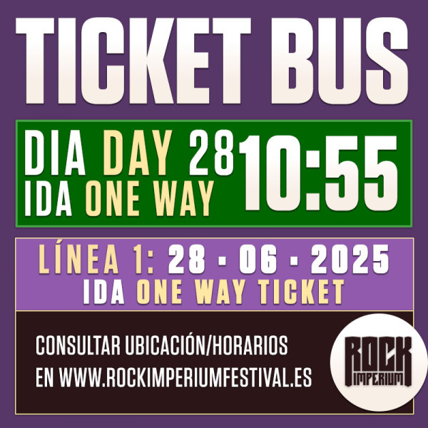 Bus Línea 1: 28 Junio 2025 · IDA · MAÑANA (Cartagena)
