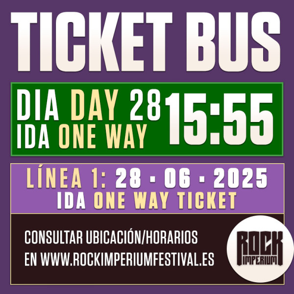 Bus Línea 1: 28 Junio 2025 · IDA · TARDE (Cartagena)