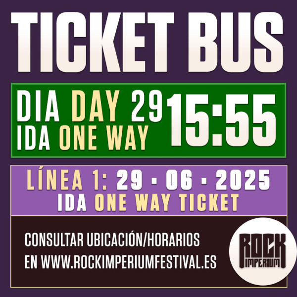 Bus Línea 1: 29 Junio 2025 · IDA · TARDE (Cartagena)