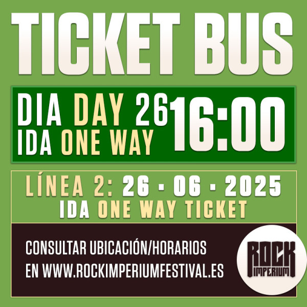 Bus Línea 2: 26 Junio 2025 · IDA · TARDE (Cartagena)