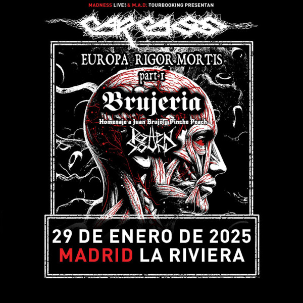 Carcass + Brujería + Rotten Sound (Madrid)