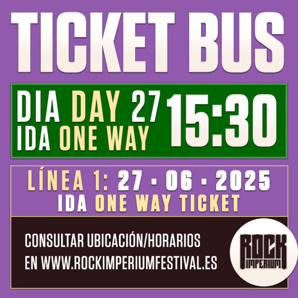 Bus Línea 1: 27 Junio 2025 · IDA · TARDE (Cartagena)