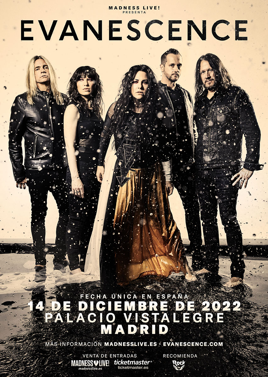 Evanescence Anuncian Fecha Única En España 14 De Diciembre De 2022 En