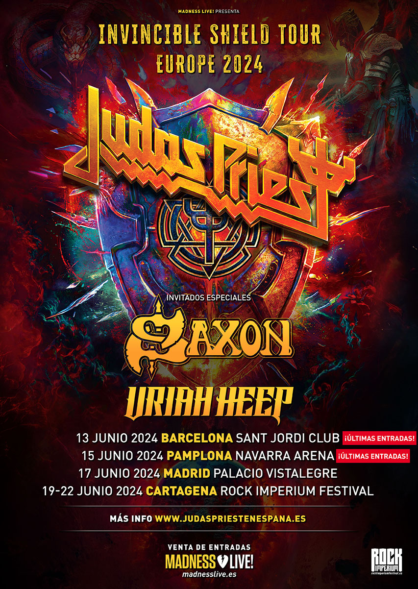 Judas Priest "Invincible Shield Tour España" En 2024 Madness Live!